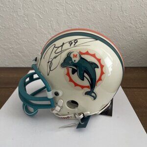 Jason Taylor And Bernie Kosar  Autographed Mini Helmet Miami Dolphins